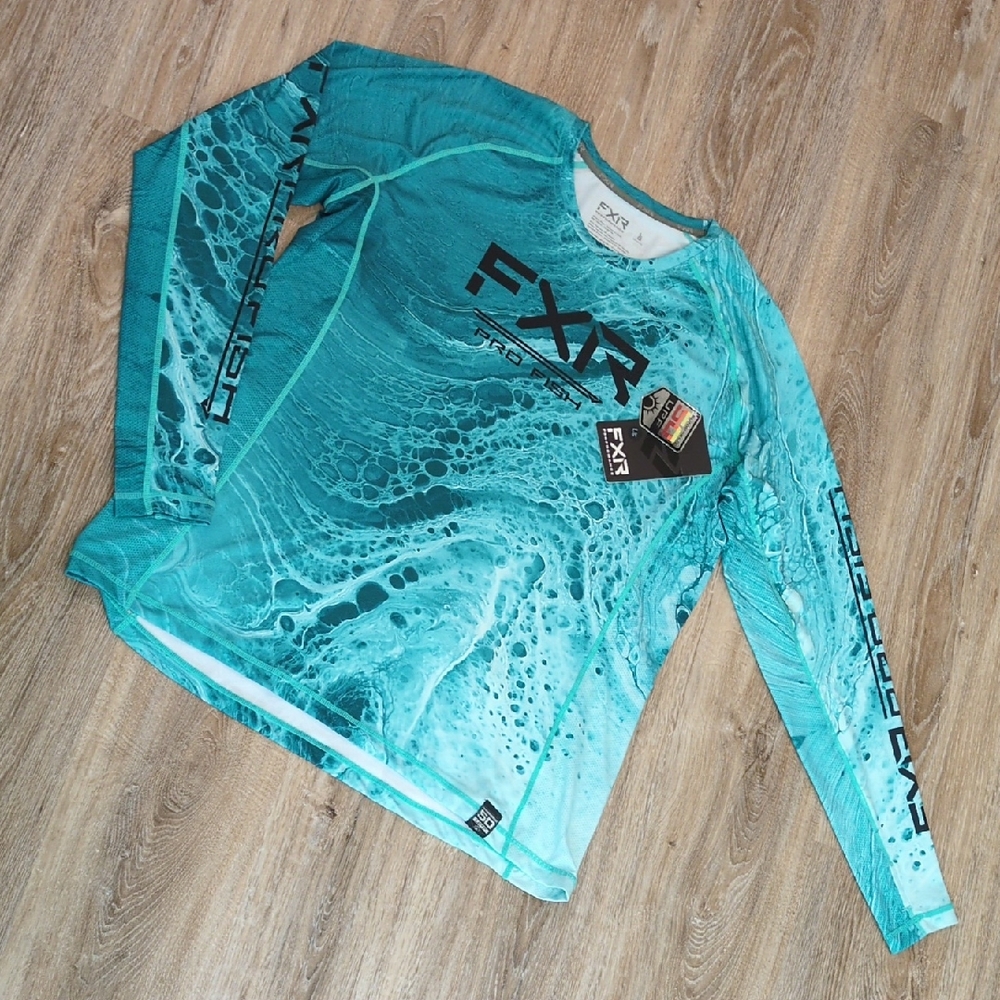FXR Performance Women's Teal Long Sleeve Top size Large